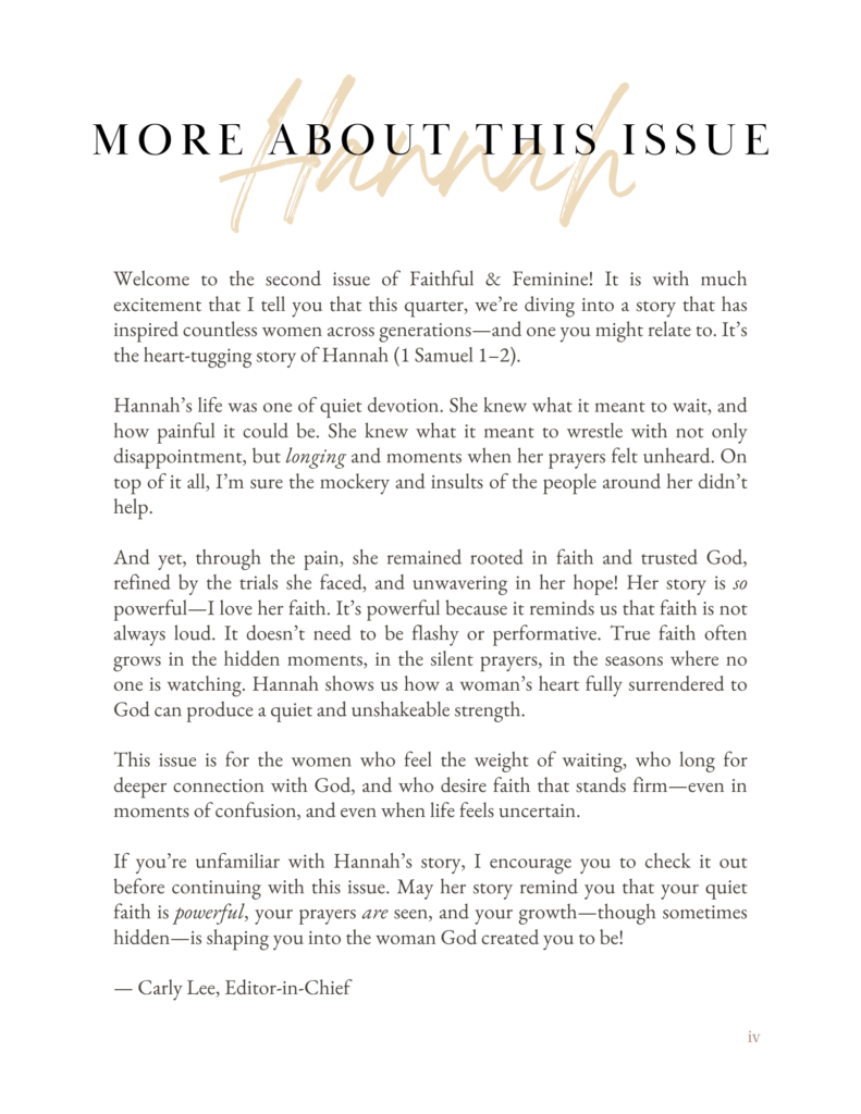 More about "Hannah", Issue 02